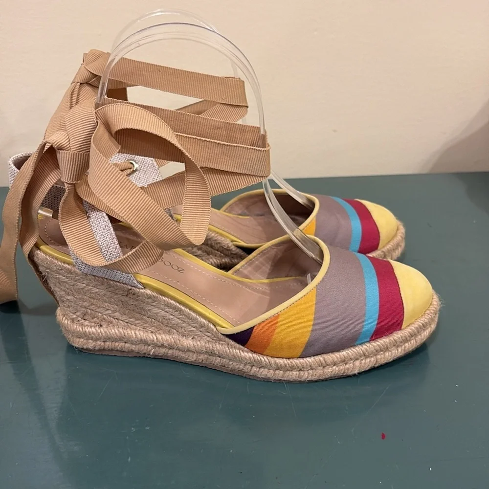 Anthropologie Raphaella Booz Woven Wedge Espadrilles. Size 37